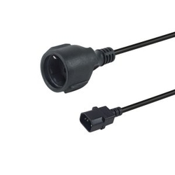 Cable Alimentacion Shuko Hembra A Iec Macho C14 0.25M 11210