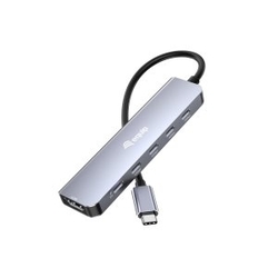 Docking Usb-C 6-En-1 Equip 133499 A 1Xhdmi 4K 4Xusb-C 10Gbps