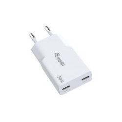 Cargador Usb Equip 245524 Gan 30W 2Xusb-C Pd Slim Color Blan