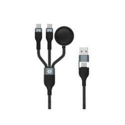 Cable Usb-C 3In1 1.5M Conceptronic Etta08B15 100W 2Xusb-C 1