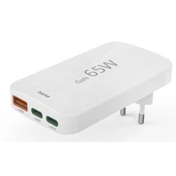 Cargador De Pared Hama 65W Plegable 2Xusb-C Pd 1Xusb-A Minic