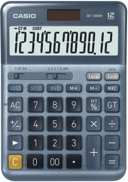 CALCULATRICE SOBREMESA DF-120EM 12 DIGITOS SOLAR/PILAS BLEU