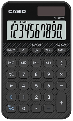 CALCULATRICE POCHE SL-310YC-BK COULEUR NOIR