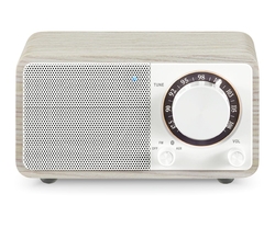 Sangean Wr-7 Plus Roble De Luz De Luna / Radio Con Mueble De
