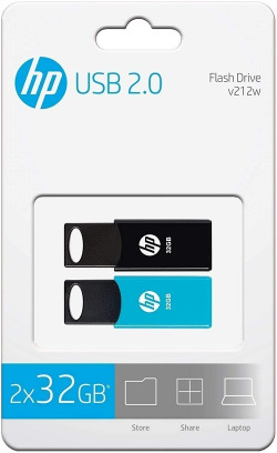 PACK 2 PENDRIVE 32GB USB 2.0 HP