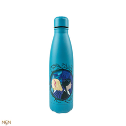 Botella Metálica Wednesday Con Cello Azul 500Ml