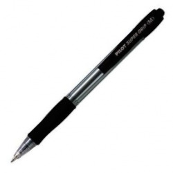 C/12 STYLO PILOT SUPERGRIP NOIR POINTE 1,0MM