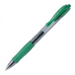 BOX OF 12 PENS PILOT G-2 GREEN 0,7MM TIP