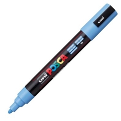 MARQUEUR UNI-POSCA PC5M COULEUR BLEU CIELO POINTE 1.8-2.5MM