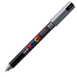 MARCADOR UNI-POSCA PC1MR COLOR PLATA PUNTA 0,7MM