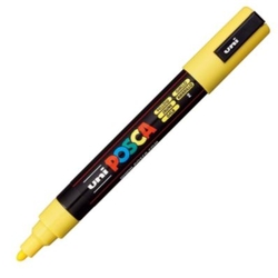 MARCADOR UNI-POSCA PC5M COR AMARELO PAJIZO 1.8-2.5MM
