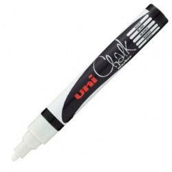 ROTULADOR TIZA LIQUIDA BLANCO UNI-CHALK MARKER PWE 5M