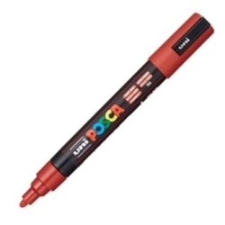 MARCADOR UNI-POSCA PC5M COR VERMELLO RUBI 1.8-2.5MM