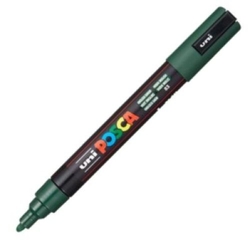 MARCADOR UNI-POSCA PC5M COR VERDE INGLES 1.8-2.5MM