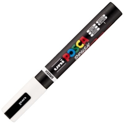 UNI-POSCA BRUSH MARKER 1-4MM TIP PC-5BR WHITE