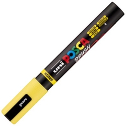 MARCADOR UNI-POSCA BRUSH PONTA 1-4MM PC-5BR COR AMARELO