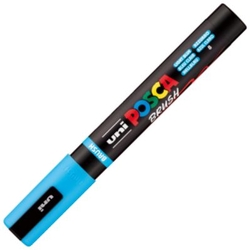 MARCADOR UNI-POSCA BRUSH PONTA 1-4MM PC-5BR COR AZUL CLAR