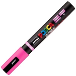 MARQUEUR UNI-POSCA BRUSH POINTE 1-4MM PC-5BR COULEUR ROSA