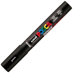 UNI-POSCA BRUSH MARKER 1-4MM TIP PC-5BR BLACK