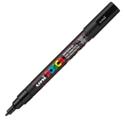MARCADOR UNI-POSCA PC3M COLOR NEGRE 0,9-1.3MM