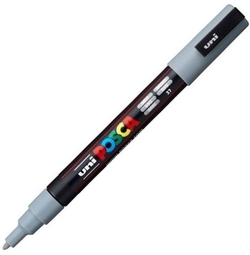 MARCADOR UNI-POSCA PC3M COR CINZENTO 0.9-1.3MM