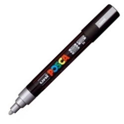 Marcador uni posca pc3m color plata 0,9-1.3mm
