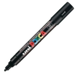 MARCADOR UNI-POSCA PC5M COLOR NEGRE PUNTA 1,8-2,5MM