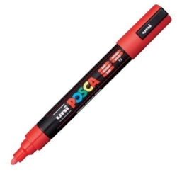 MARCADOR UNI-POSCA PC5M COLOR VERMELL PUNTA 1,8-2,5MM