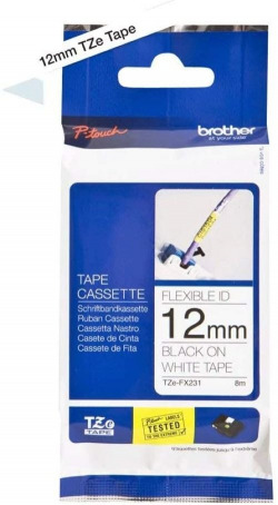CINTA ROTULADORA BROTHER TZEFX231 BLANC/NEGRE