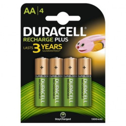 BLISTER 4 PILAS DURACELL PLUS RECARGABLE HR06 AA