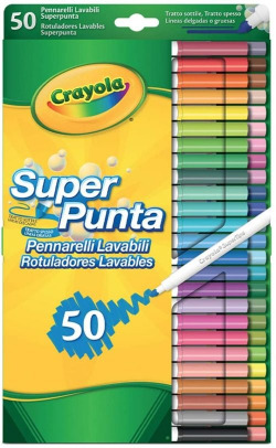ESTOXO 50 ROTULADORES SUPER LAVABLES MAXI PUNTA CRAYOLA