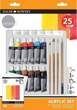 SET DE 25 PIÈCES DE PEINTURE ACRILICA SIMPLY