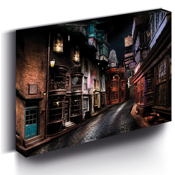 Harry Potter - Lienzo Con Iluminacin 30X40 Cm Diagon Alley