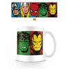 Taza Desayuno Marvel Caras Comic