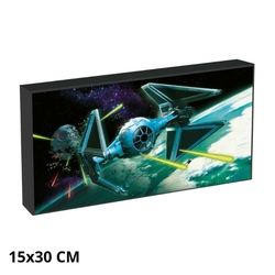 Star Wars - Lienzo Con Iluminacin 15X30 Cm