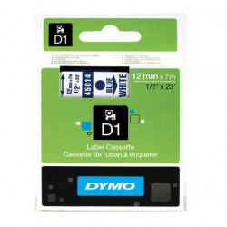 DYMO D1 TAPE 12MMX7M BLUE/WHITE