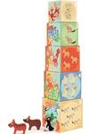 STACKING TOWER ANIMALS OF THE WORLD SCRATCH PRESCH