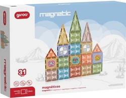 JUEGO MAGNETICO DE FORMAS DIAMANTE 31 PIEZAS GIROS