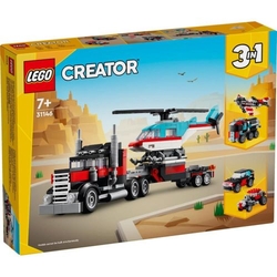CAMION PLATAFORMA AVEC HELICOPTERO 3 EN 1 LEGO
