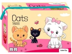(D)PEQUEÑOS BRILLANTES PUZLE TRIPLE GATOS