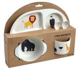 CONJUNTO DE REFEIÇÃO/ALIMENTAÇÃO INFANTIL SAFARI MEALTIME SET 5 PEÇAS