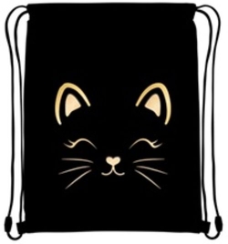 SACO PLANO ASTRABAG FLUFFY KITTY BLACK AD1 44X33 CM