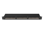 Patch Panel 24 Port 1U 19 Cat.6A Ftp Black Lanberg