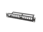 Patch Panel Lanberg 12 Puertos 1U Rack 19-Organizador Modulo