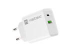 Cargador Natec Ribera 20W 1Xusb-A + 1Xusb-C Pd3.0 Qc3.0 Blan