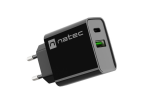 Cargador Natec Ribera 20W 1Xusb-A + 1Xusb-C Pd3.0 Qc3.0 Negr