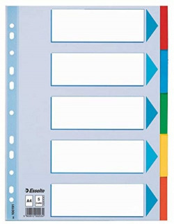 BORSA SEPARADORES A4 5 PESTAÑAS MULTITALADRO CARTON 200G