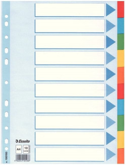 SAC SÉPARATEURS A4 10 PESTAÑAS MULTITALADRO PAPIER CARTON 200G