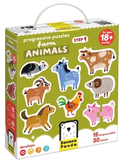 PROGRESSIVE PUZZLES FARM ANIMALS 18 MONTHS