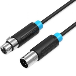 Cable Estéreo Vention Bbfbl/ Xlr Macho Xlr Hembra/ 10M/ Negr